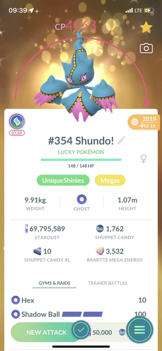 DugtrEhZed's tweet photo. I was so excited for this little ghosty from @ETCeteraFox and now the time has finally come for it to shine! #shundo #PokemonGO https://t.co/9EdpVtphGu