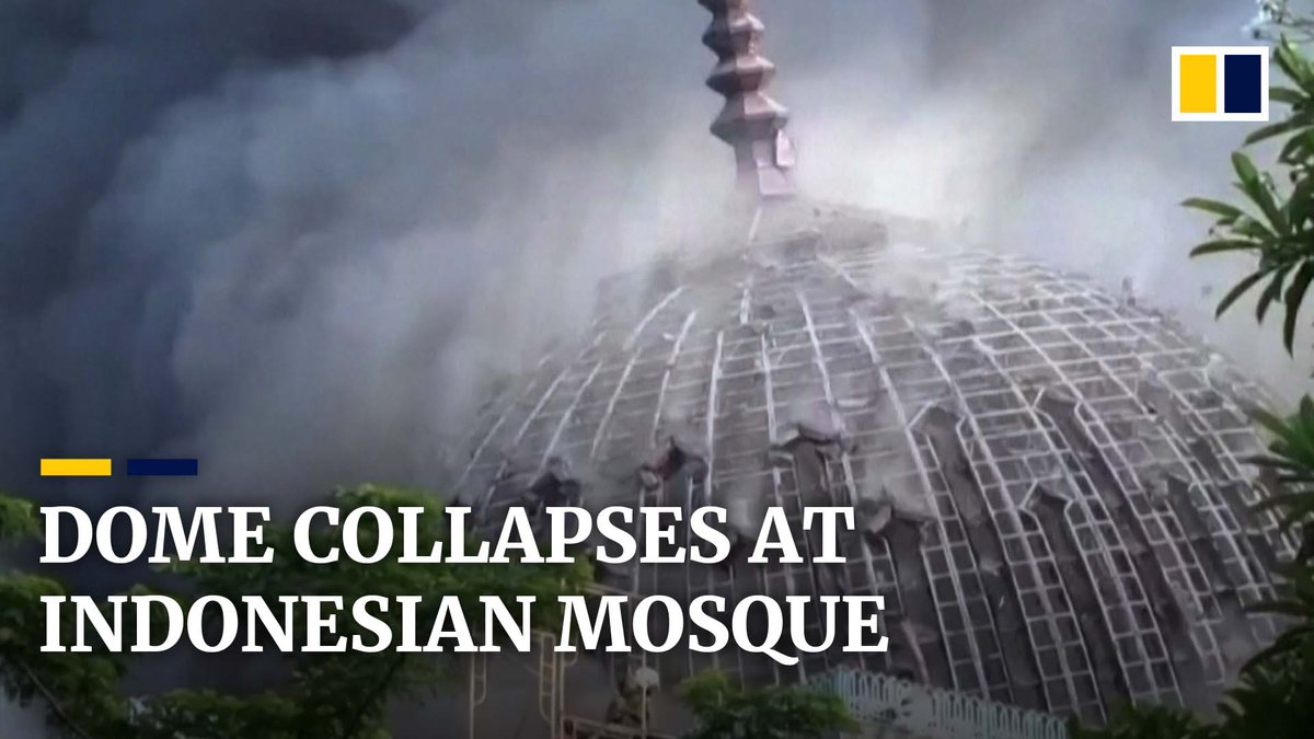 The massive dome of the Islamic Centre Grand Mosque in Jakarta is now a