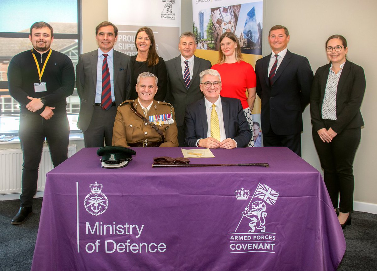 GleedsGlobal's tweet photo. We are proud to have re-signed the Armed Forces Covenant yesterday, reaffirming Gleeds’ commitment to those who serve or have served in the armed forces and their families. https://t.co/y1xXPvbMVi