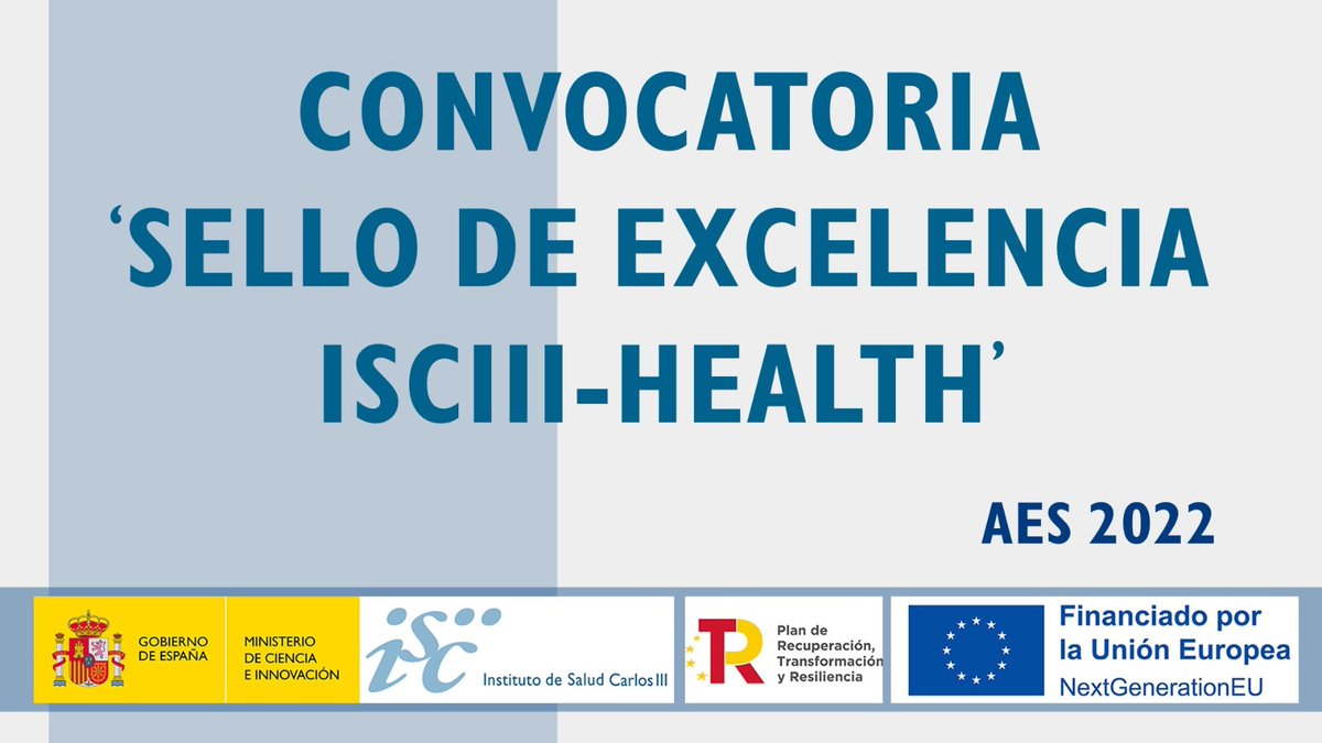 📍 El #ISCIII lanza la convocatoria 'Sello de Excelencia ISCIII-HEALTH' para financiar proyectos de investigación avalados por la UE. El objetivo es impulsar la internacionalización de la ciencia biomédica y sanitaria española. 📰 #NoticiasISCIII ➡️ bit.ly/3eRswV4