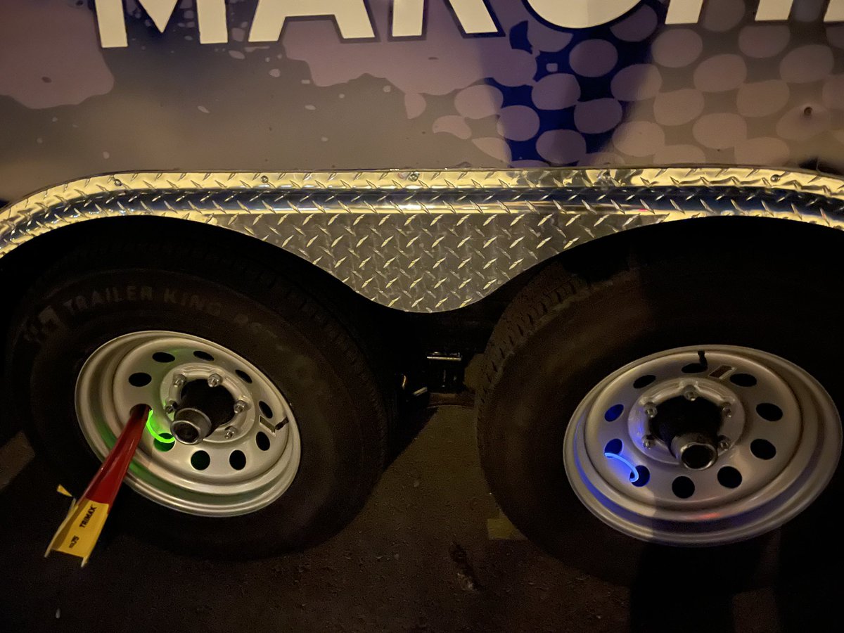 Thanks to the <a href="/smelancerbands/">SME Lancer Bands</a> kid(s) who made me smile as I was unhooking the trailer back at the school tonight after the “Glow Show”. I’m impressed they stayed on during the trip.