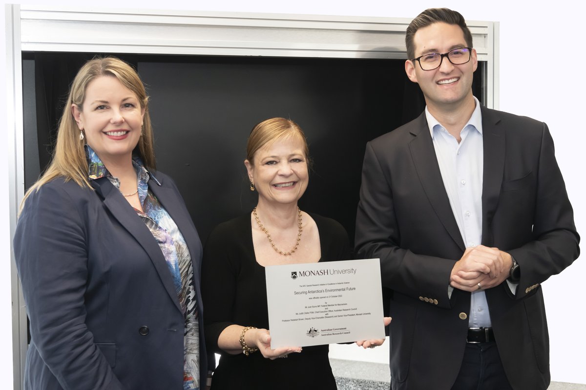 Our CEO, Ms Judi Zielke, today attended the launch of @saef_arc at @MonashUni with @joshburnsmp. The Antarctic research program will identify conservation priorities and inform policy-making decisions to benefit Antarctica’s future. Read more: ow.ly/bgSV50Lhcia #SAEF