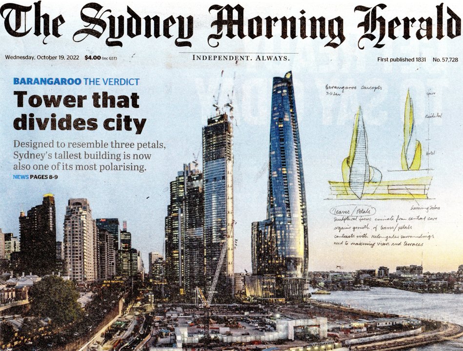 hot_dipper's tweet photo. It's quite simple. The tower may well be architecturally magnificent, but 3 inescapable facts will forever blight it: 1. Approved by a corrupt process; 2. houses an unnecessary casino; 3. misappropriated public land. #NSWPol https://t.co/edObIN7Kzd