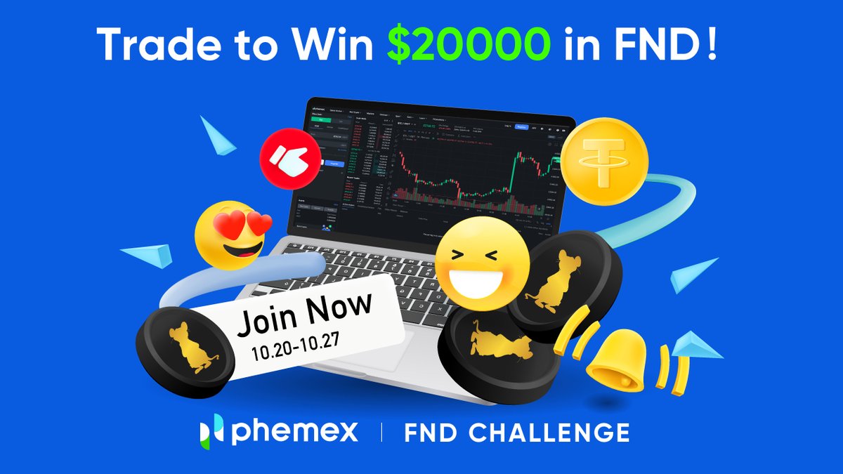 Phemex_official's tweet photo. 🤩 New Coin Challenge!
📈 Trade against others to win FND.
💸 Pick up some extra giveaway rewards!
💰 Multiple Prize Pools, $20,000 in FND tokens!
➡️ https://t.co/ETO0wKBNsj
#Phemex #giveaway #wincrypto #airdrop #FND #rareFND https://t.co/hSfv3MtL4u