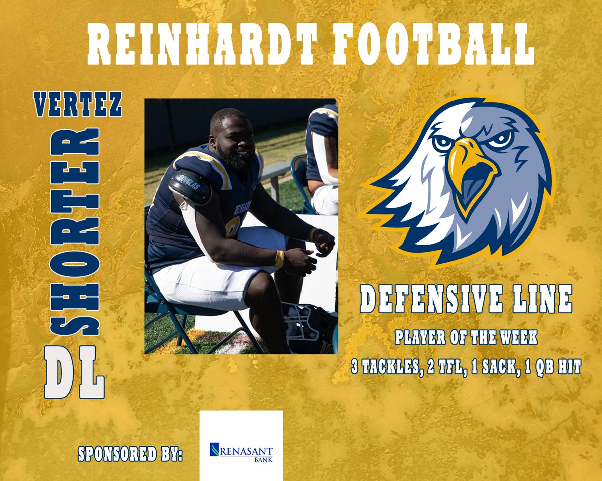 ReinhardtFB's tweet photo. OL, DL, and Scout players of the week for our game vs. Bluefield! #PTP #ReinhardtFootball #PayThePrice https://t.co/pG1q7FBdnx
