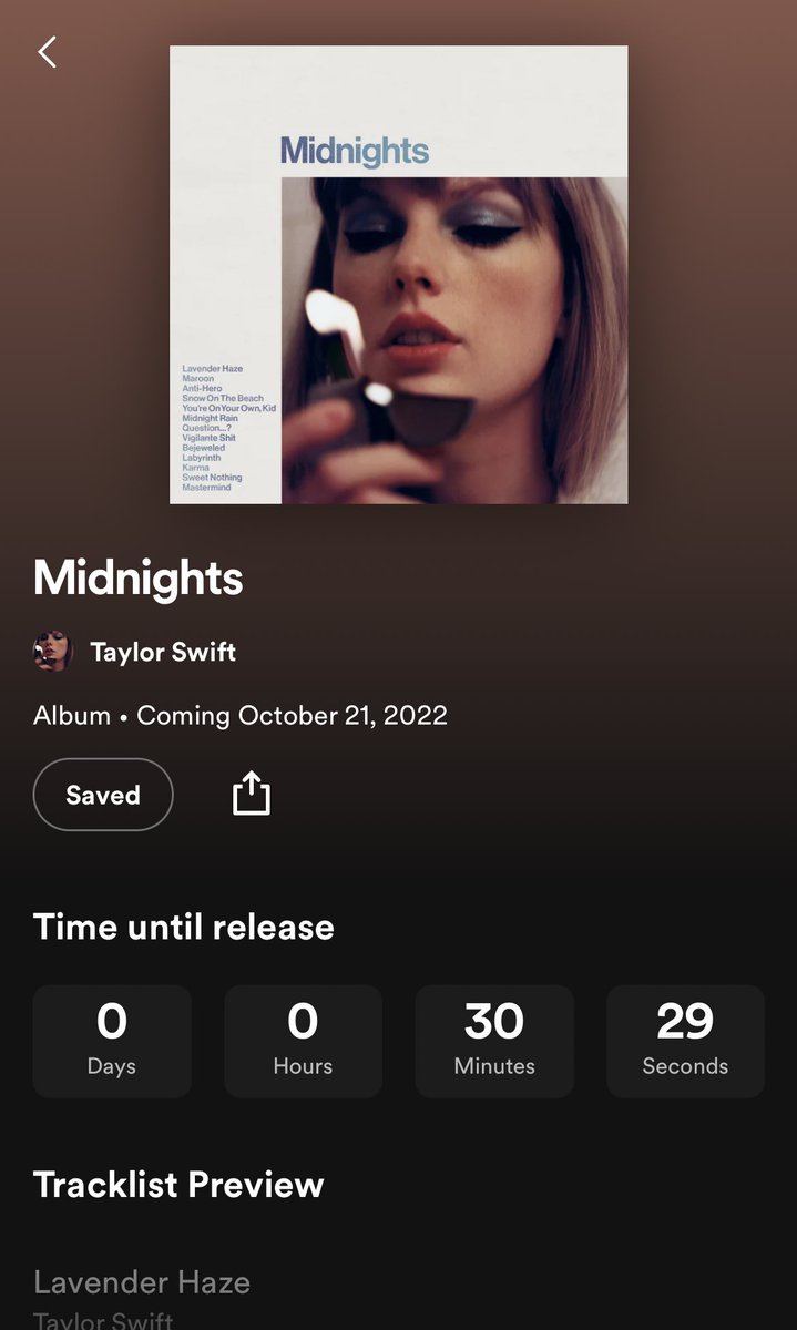 BersabehS's tweet photo. 30 minutes to go #CountdownToMidnightTS #tsmidnights https://t.co/zy9IcFdY44