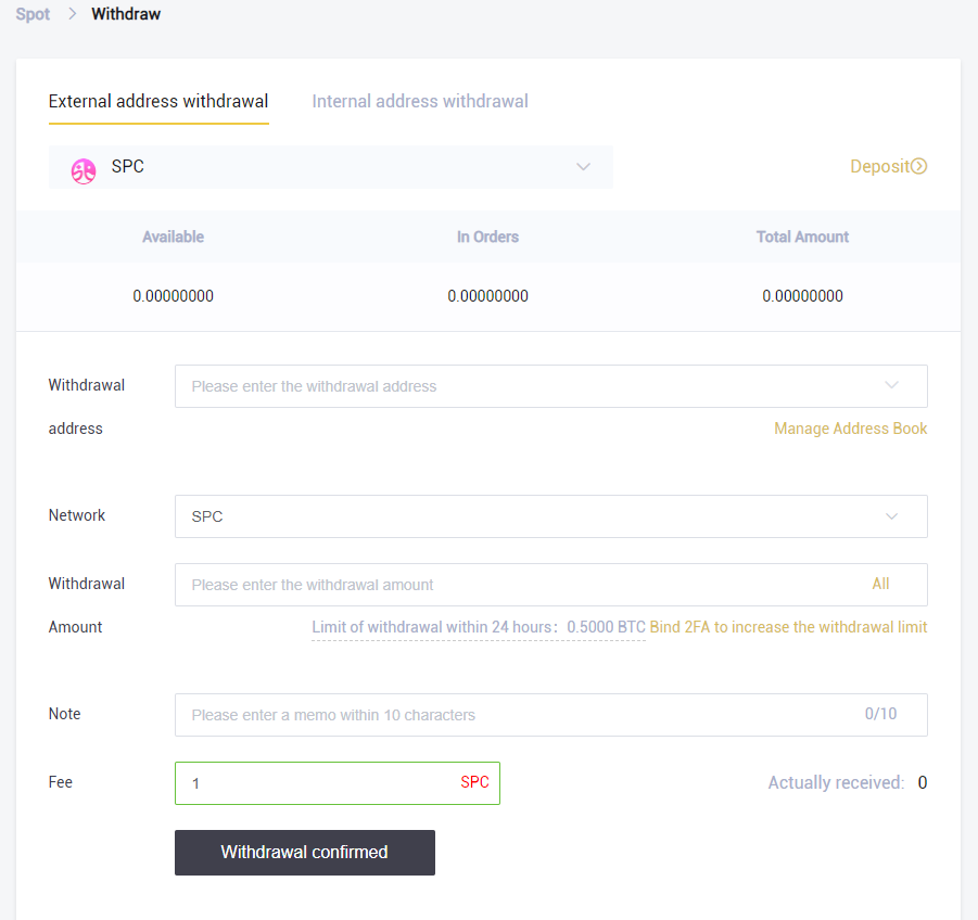 Spectre_Chain's tweet image. At LBANK, withdrawal for #SPC is now enabled.

#SpectreChain #Spectre #SPC #LBANK