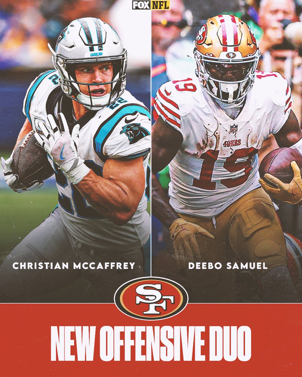 New duo in The Bay 🔥

<a href="/CMC_22/">Christian McCaffrey</a> x <a href="/19problemz/">Deebo</a> | <a href="/49ers/">San Francisco 49ers</a>