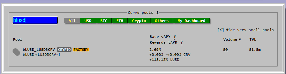DefiMoon ๐ฆ๐ (@DefiMoon) on Twitter photo 2022-10-21 03:35:40 /3 UPDATE: The 3% Chicken-in fee is now streaming to bLUSD LPs on Curve.....118% APR in $LUSD ๐๐ค Arise chikun @CurveFinance ๐ฃ๐ช๐ /3 UPDATE: The 3% Chicken-in fee is now streaming to bLUSD LPs on Curve.....118% APR in $LUSD ๐๐ค Arise chikun @CurveFinance ๐ฃ๐ช๐