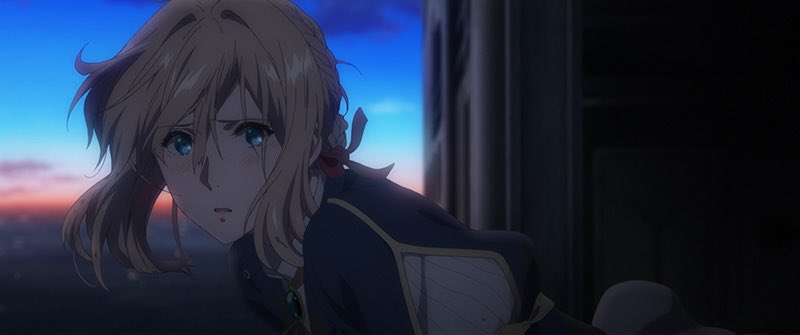 violet evergarden 1girl blonde hair solo blue eyes ribbon crying hair between eyes  illustration images