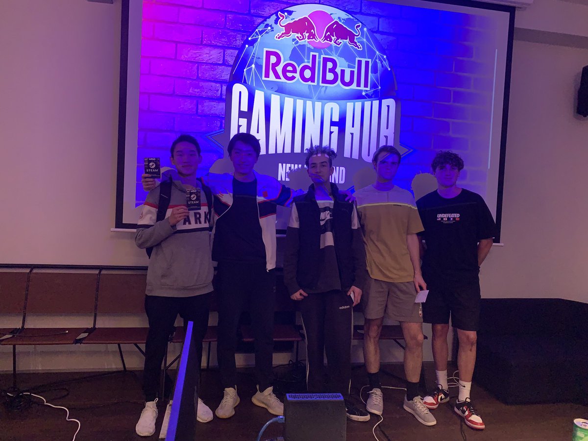 Auckland University Esports Club (@akluniesports) on Twitter photo Congratulations to our winning team of the CSGO tournament “ValorantisEZ” and our runner ups “The Sun Will Come Out Tomorrow”🎉
Big thanks to <a href="/RedBullNZ/">Red Bull New Zealand</a> and <a href="/frasercowley/">Fraser Cowley</a> for their hospitality and allowing us to use their facilities to host our first irl tournament for 2022🫡 Congratulations to our winning team of the CSGO tournament “ValorantisEZ” and our runner ups “The Sun Will Come Out Tomorrow”🎉
Big thanks to <a href="/RedBullNZ/">Red Bull New Zealand</a> and <a href="/frasercowley/">Fraser Cowley</a> for their hospitality and allowing us to use their facilities to host our first irl tournament for 2022🫡