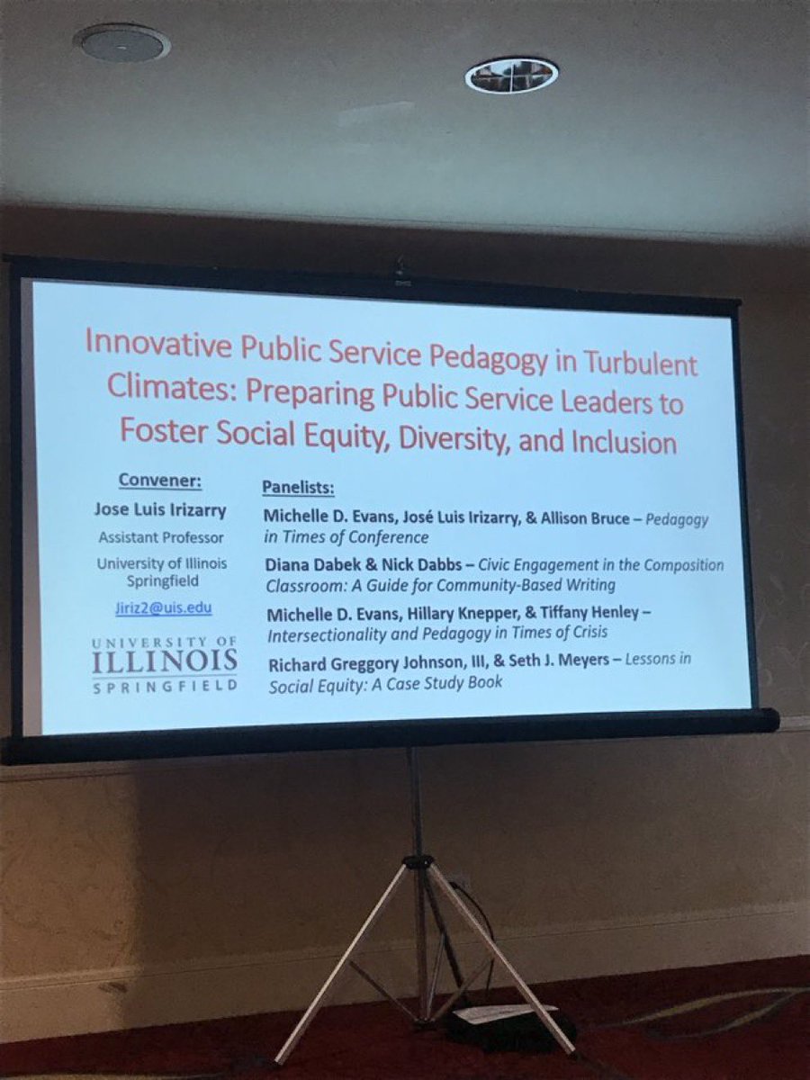 mevansphd's tweet photo. Survived my first in-person presentation since 2019. Grateful to have amazing panelists @hillaryknepper @JLuisIrizarry Diana Dabek, Nick Dabbs, and those with us in spirit @TiffanyHenley13 @SethJMeyer, Richard Gregory Johnson III, and Allison Bruce.π #naspaa2022 https://t.co/7VErM3519q