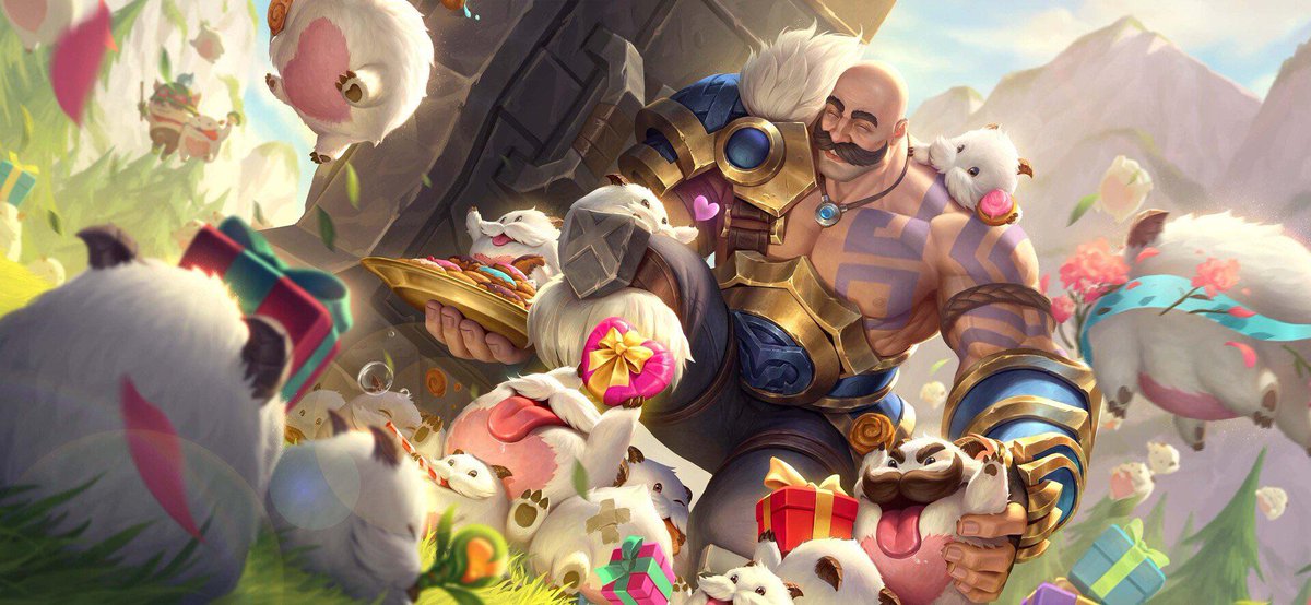 RiotBraum's tweet photo. Horde of poros waiting for Braums snax. 10/10 great customers https://t.co/6dW3OX9IEw