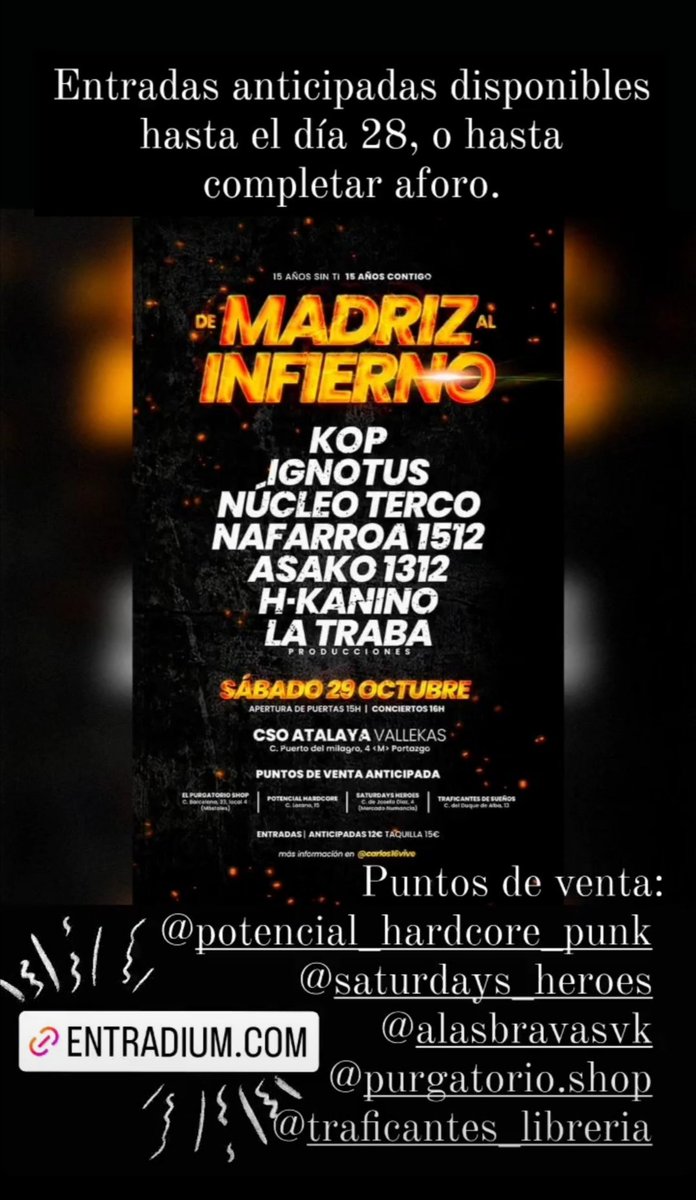 ¡Daos prisa en conseguir vuestras entradas!