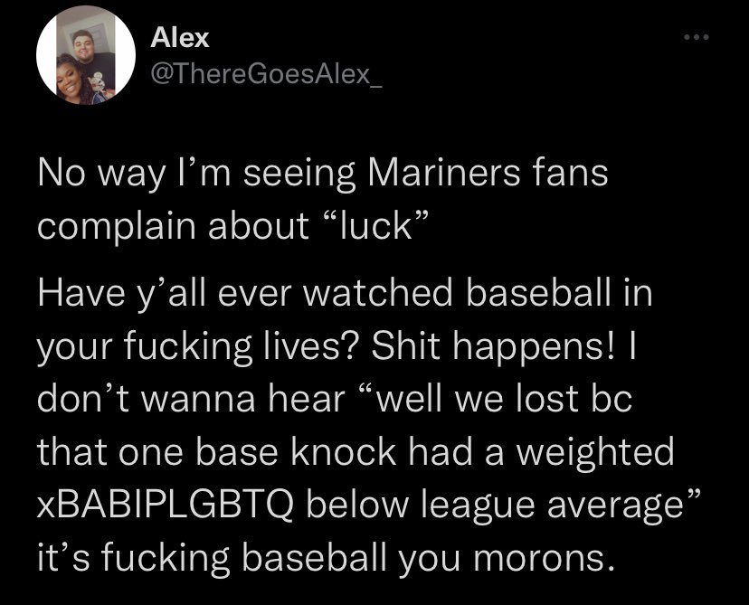 Depressed Mariners Fan on Twitter "Only Mariners fans do this, I was