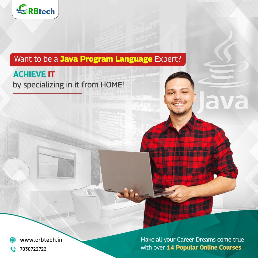CRB_Tech's tweet image. Are you a Java language expert but unable to land a job in it? Get a specialized certificate from CRBtech and kick start your career in it.
For more details call 7030722722 or visit crbtech.in
#JavaCourse #JavaOnlineCourse #BestJavaCourse #AdvanceJavaCourse #Java