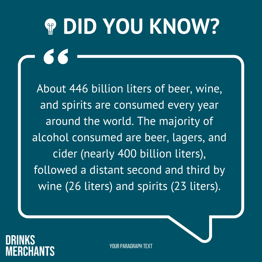 DrinksMerchants's tweet photo. No, we didn't and it's true.😎
.
.
#didyouknow #industryfacts #aboutbusiness #beerwinespirits #factofheday https://t.co/IiNZzMwaIU