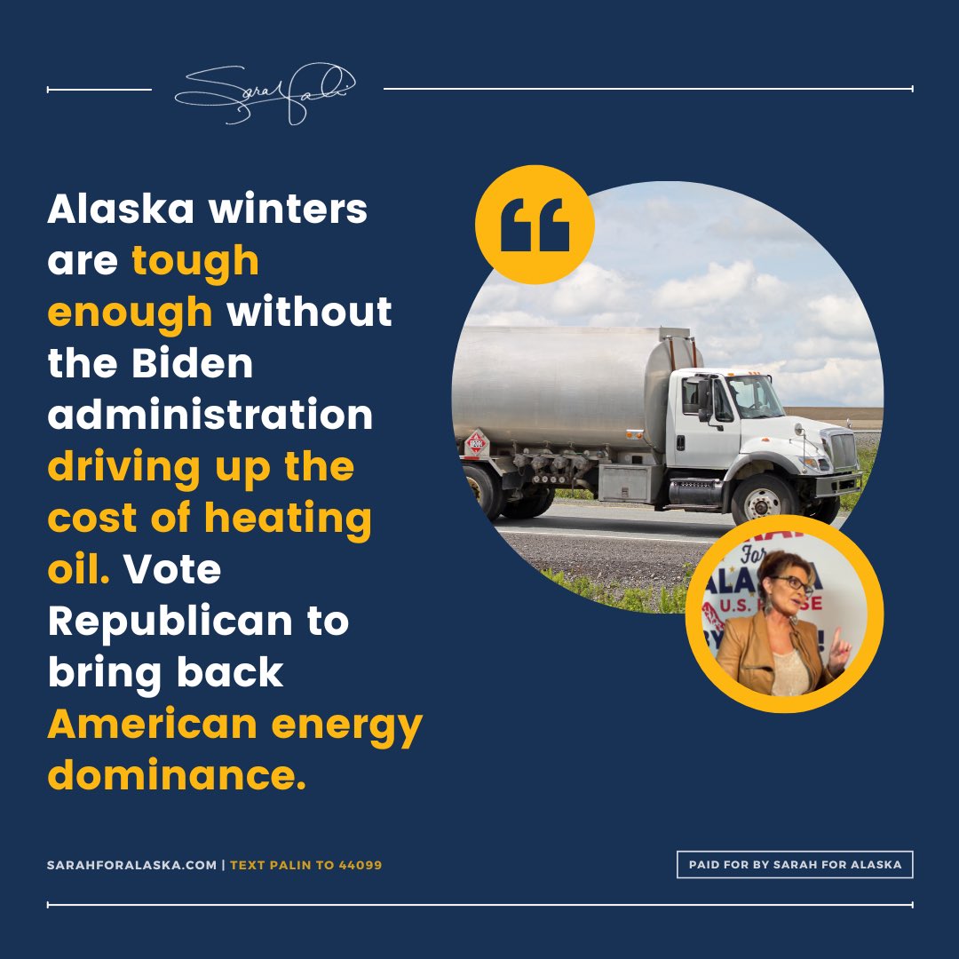 SarahPalinUSA's tweet photo. #VoteRed #VoteRepublican #RanktheRed
#SarahforAlaska https://t.co/GvcGterZql