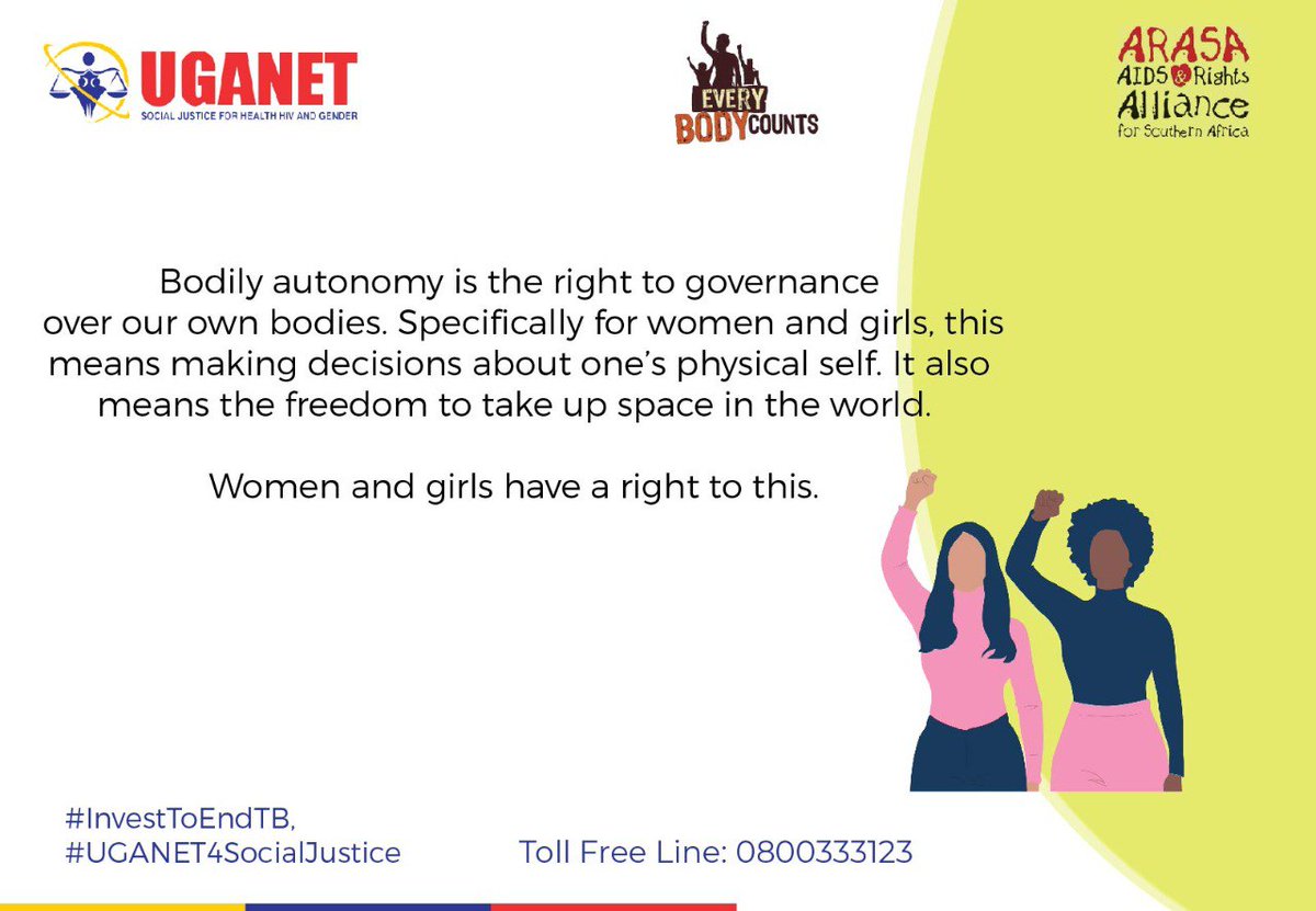 Women and girls have the right to governance of their own bodies. 

They are not the property of others.

#HearHerCry
#Stand4BAI
#UGANET4SocialJustice