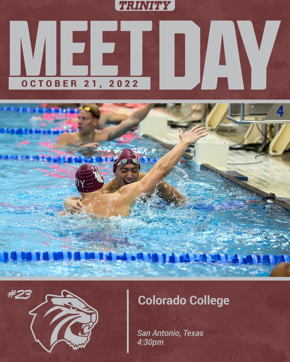 TrinityUTigers's tweet photo. Swimmers. Divers. Tigers. Bring the action. Both the men's and women's Trinity Swimming &amp; Diving teams will host Colorado College in the 2022-23 season opener on Friday! #TigerPride #WhichTigerIsBest https://t.co/WRA28mk5e6