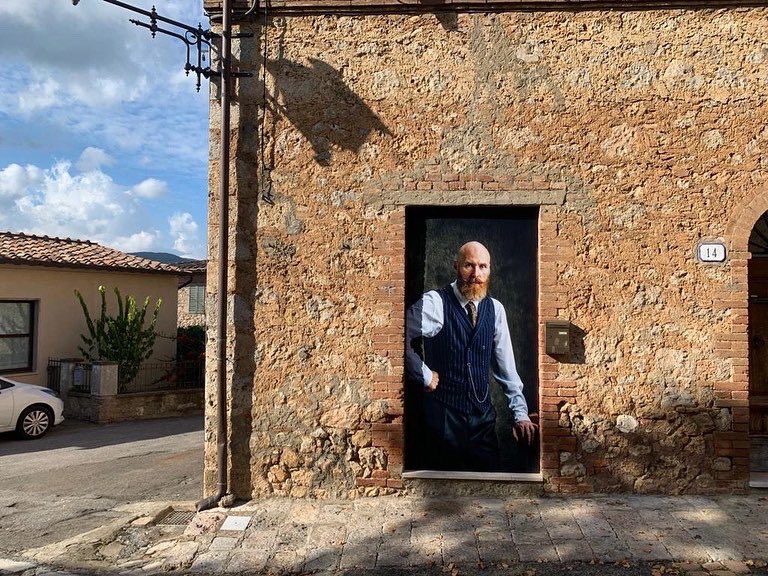 serg05051983's tweet photo. Hello, my friends! 👋😊

These days in the historical center of the city of Sovicille, Italy, the exhibition Siena Awards "Face to face" is being held, which presents my work.  

Photos are hung right on the walls of houses. https://t.co/vYomxUkD6o