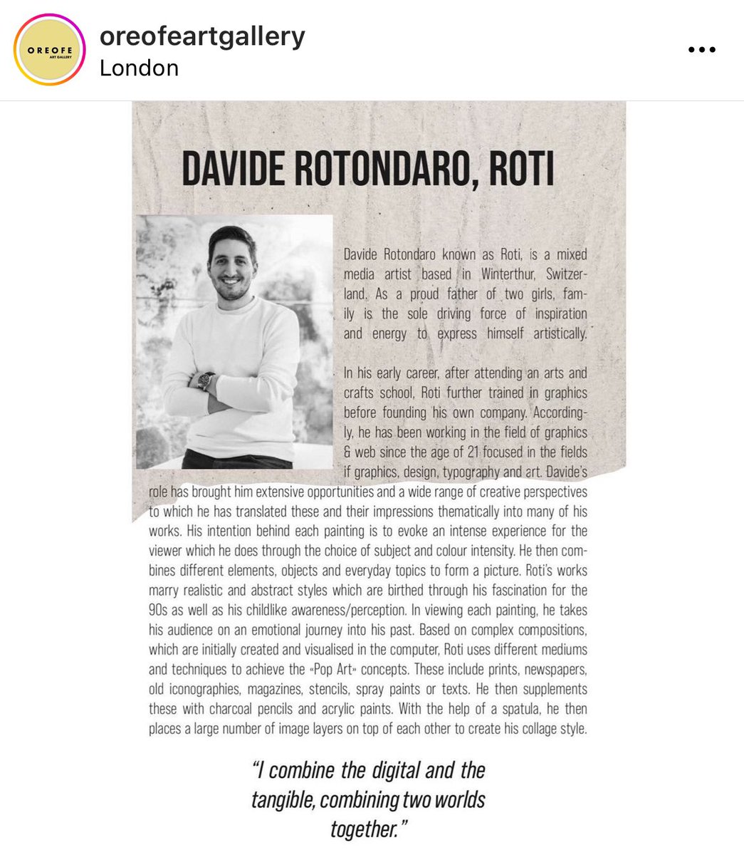 RotondaroDavide's tweet photo. Exhibition in London at the orefoe Art Gallery. https://t.co/BAMrQQs2gz