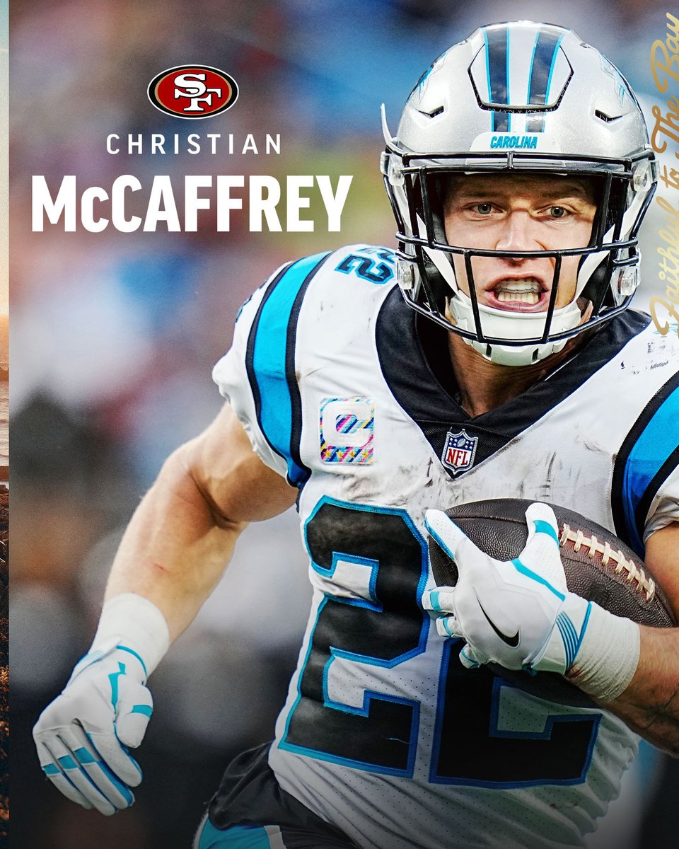 RB Christian McCaffrey has been traded to the San Francisco 49ers pending physical. Welcome back to The Bay @CMC_22 ! #FTTB