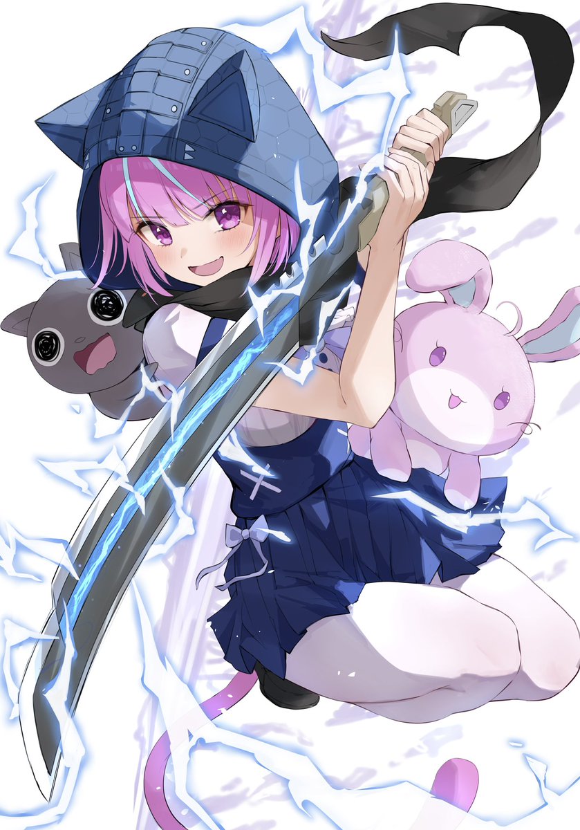 minato aqua 1girl weapon sword holding holding weapon holding sword pantyhose  illustration images
