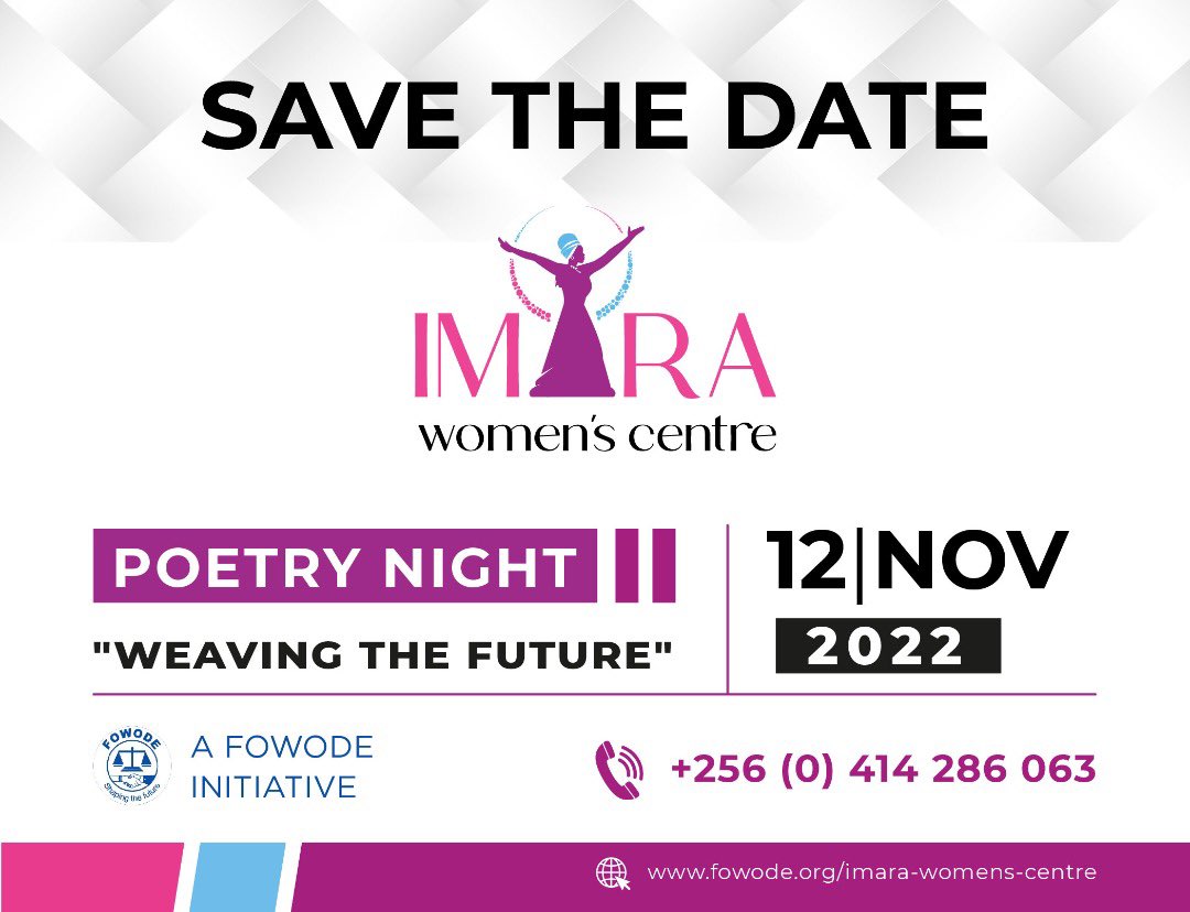 Save the date for a unique evening of poetry reading, live music and sharing dedicated to the establishment of the Imara Women’s Centre.

#ImaraFriday
#ImaraCentre