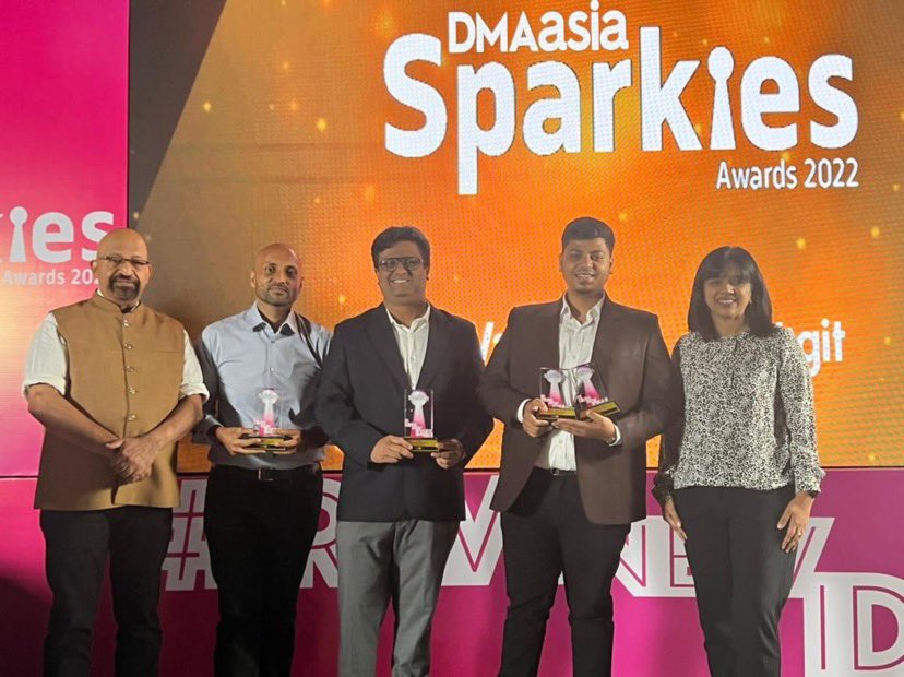 We won 4 prestigious DMA Sparkies Awards for our engagements with Nissan Motor Corporation | Gati Limited | HARMAN India | and PepsiCo.  

Himanshu Kumar Tirthankar B. Jayesh Mathur 

#ValueFirst #DMAsparkies