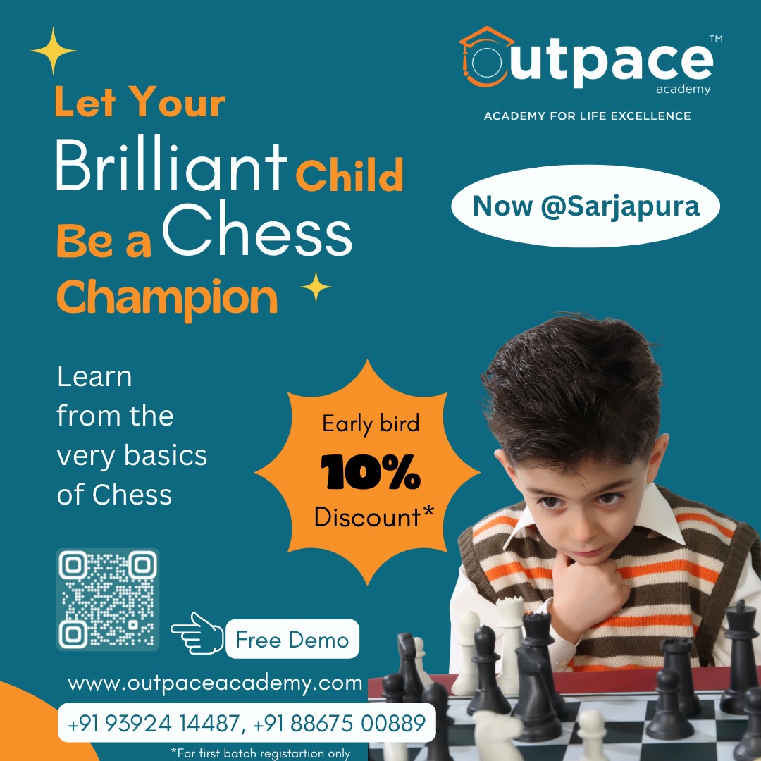 AcademyOutpace's tweet image. Live, Interactive, and fun-filled Chess classes for children. 
Learn Chess from our FIDE Rated coaches for all levels - from Beginner to Advanced.
New batches starting soon.
Join now and avail 10% discount for the first batch.
outpaceacdemy.com
#outpaceacademy #chessclasses