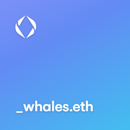 _whales bought for 0.025 ETH on ens.vision #ENS #ensdomains #EnsNames

ens.vision/name/_whales