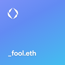 _fool bought for 0.006 ETH on ens.vision #ENS #ensdomains #EnsNames

ens.vision/name/_fool