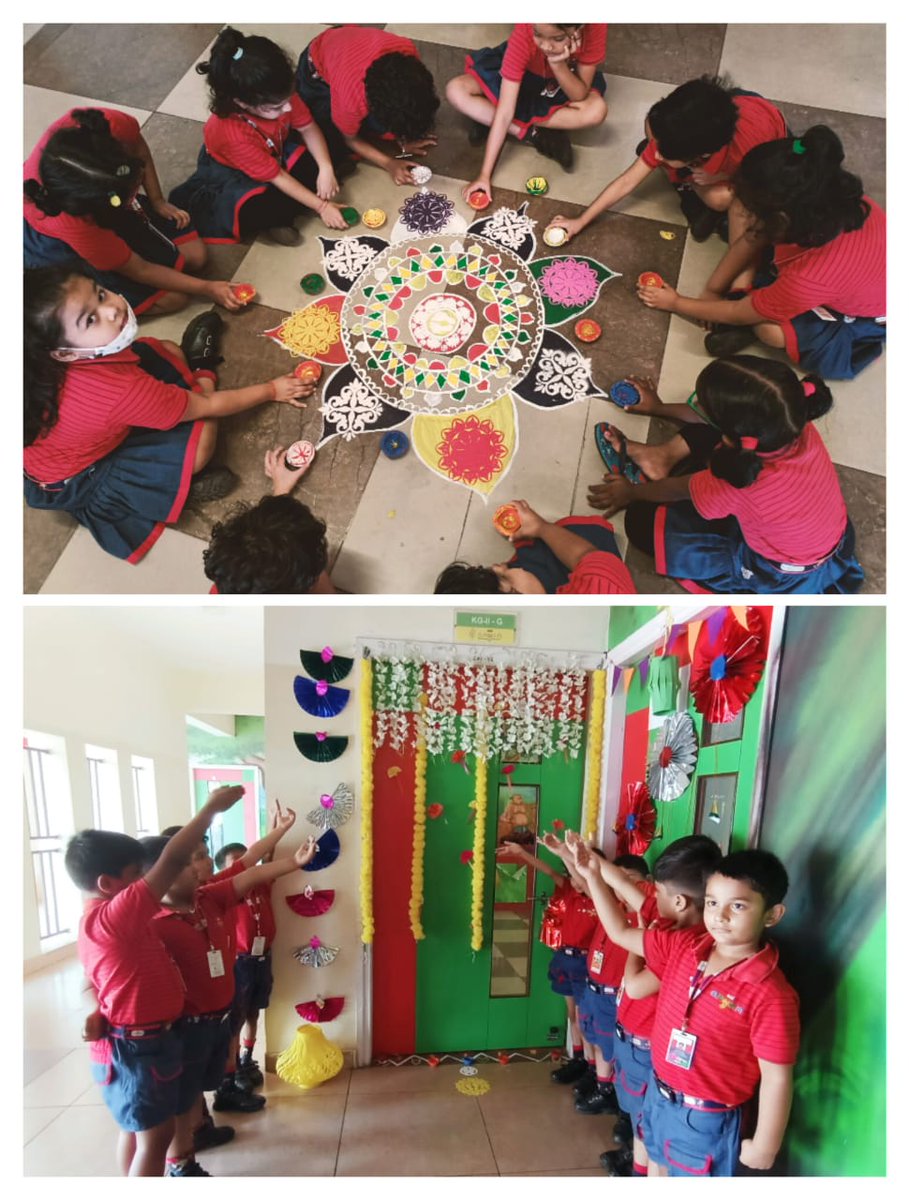 SAI_Edu_In's tweet photo. On the advent of Diwali, the tiny tots of KG-II designed earthen diyas, made rangoli and decorated the classrooms with flowers.
#21centuryskills
#naturalisticintelligence
#linguisticskills https://t.co/uq7yW53VX2