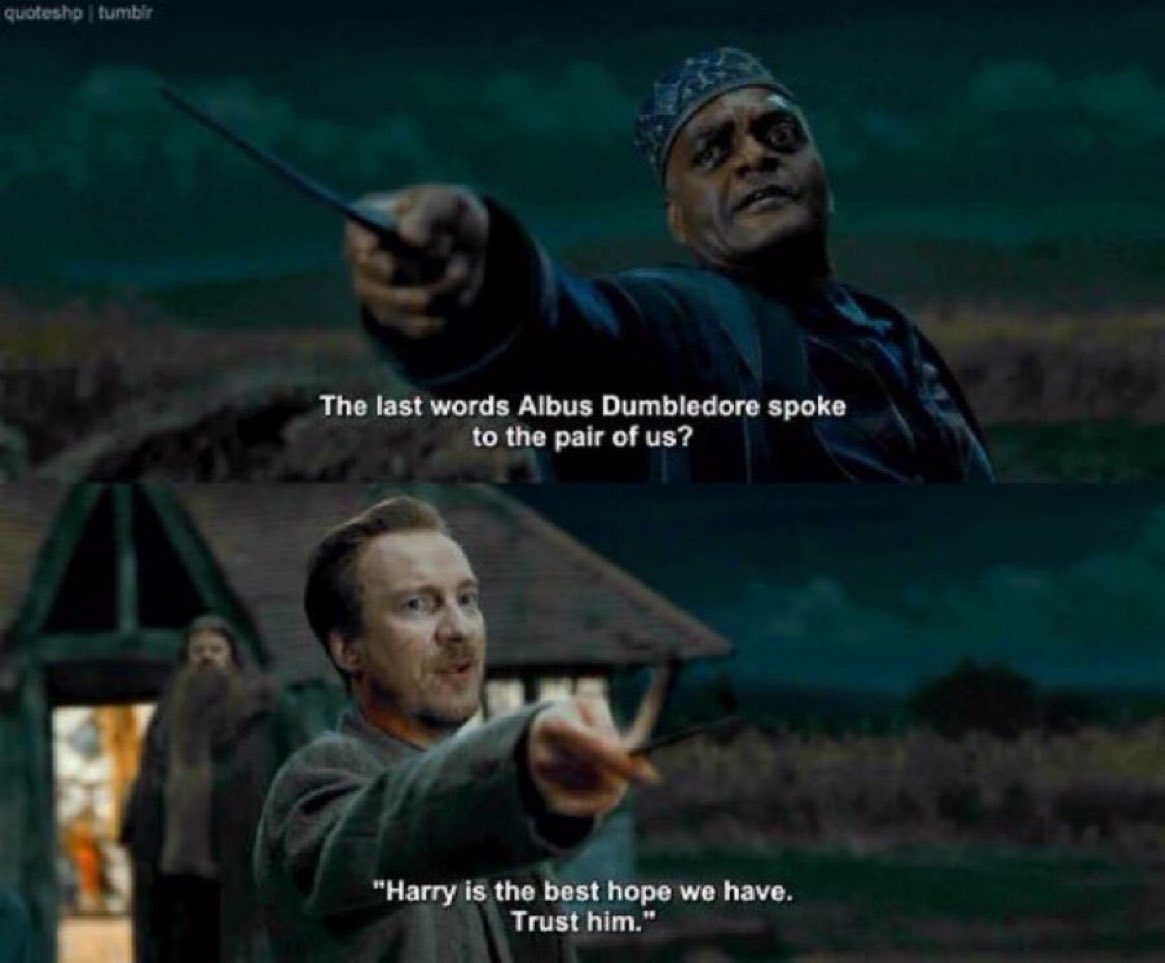 Harry Potter Universe on Twitter "Kingsley "The last words Albus