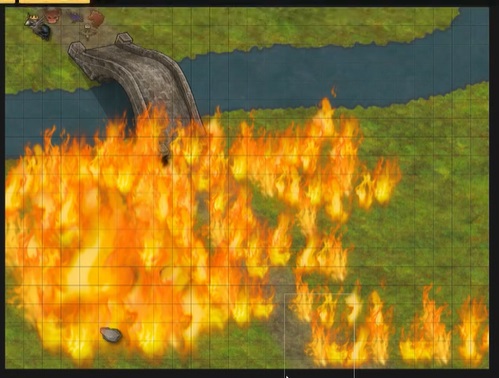 FallenStar1985's tweet photo. Had so much fun playing #Pathfinder tonight w/ friends. Finally got to cause chaos. By the end of our fight tonight, this is what the map looked like thanks to casting Spark at the feet of our enemies. #TTRPG #WorstDruidEver #NoLoot #FriendLostHisThrowingKnives #NoShame https://t.co/r4RuOzQBMm