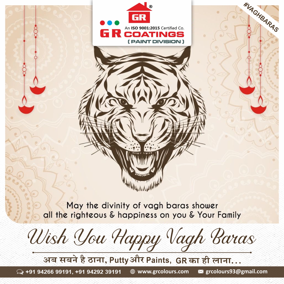 grcoating's tweet photo. May this vagh baras brings lots of gud luck &amp; success Happy Vagh Baras. 🐯

#grcoating #wallcolor #painting #homecolor #europlus #dampproof #waterproof #eurotrex #happyvaghbaras https://t.co/wLC1FreQZB