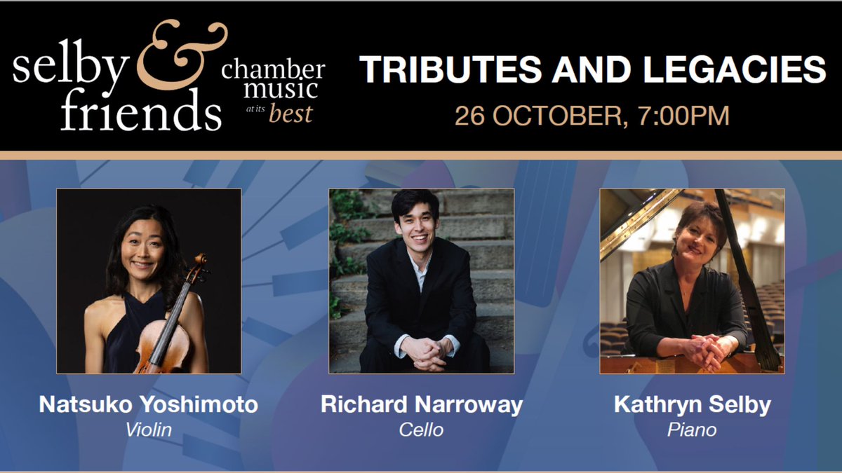 Closing program for the season is all about the strength of legacy and the tributes!

Tickets and information:
llewellynhall.com.au/events/tribute…

#chambermusic #anu #cbr