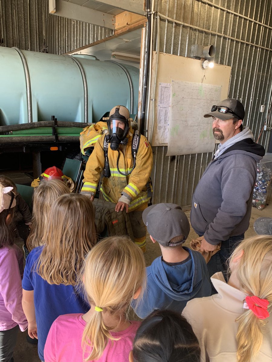 Seeing the smiles and joy makes me realize how lucky we are to connect with our amazing volunteer fire fighters! A shout out to Matt &amp; Brett for giving students a tour of the fire hall!