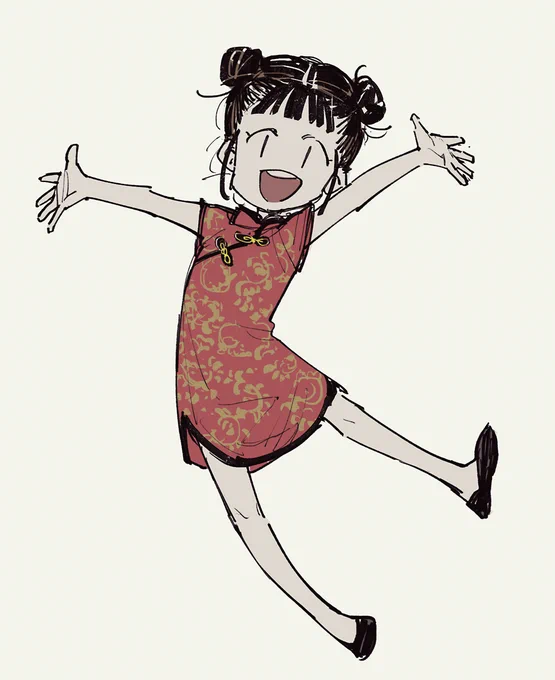 本当はチャイナドレス鈴鈴にしようとしてたんですが久しぶりだったのでいつもの服になりました #傀層城寨都市 