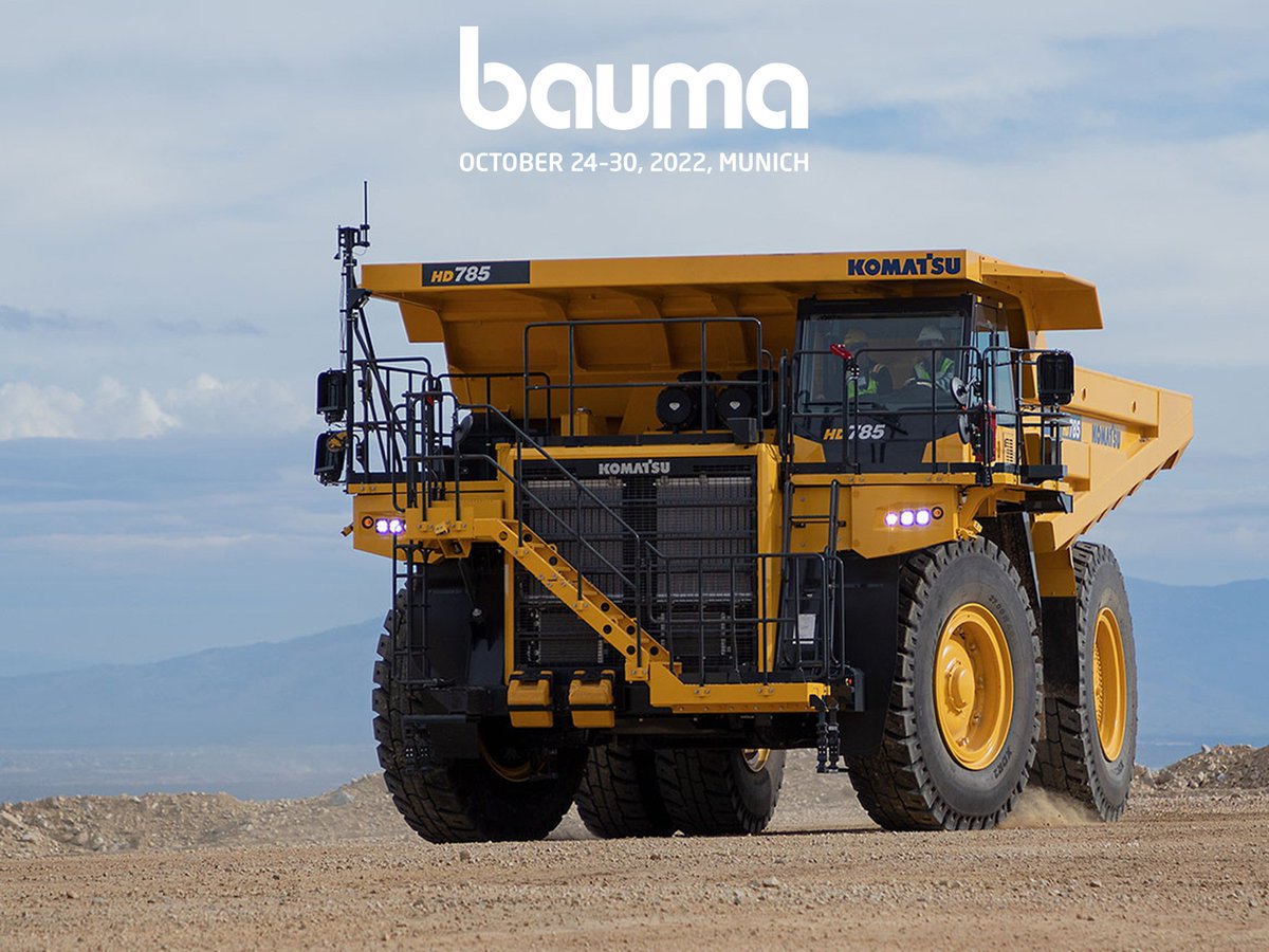 Komatsu_Aus's tweet photo. The Komatsu HD785-8 rigid dump truck will be on display at our demo area at #bauma
Come and visit Komatsu at hall C6 and demo area.
#komatsuaustralia #komatsubauma #HD785 #creatingvaluetogether #bauma2022 https://t.co/6yTd1Ye4Zz