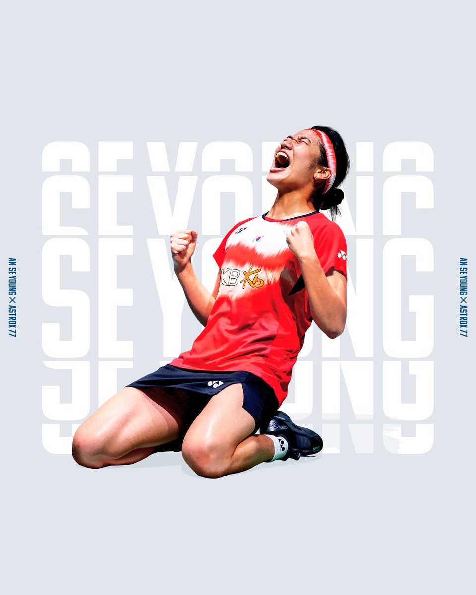 yonex_badminton's tweet photo. “What I lack in natural talent, I make up for with tenacity. On the court, I’m always on the attack. That’s how I beat my most challenging opponents, and why badminton is fun.
It's about hard work, and with #ASTROX77, I gained new power.”
AN SE YOUNG
THIS POWER IS OURS. https://t.co/QAJ1w2Q6G1