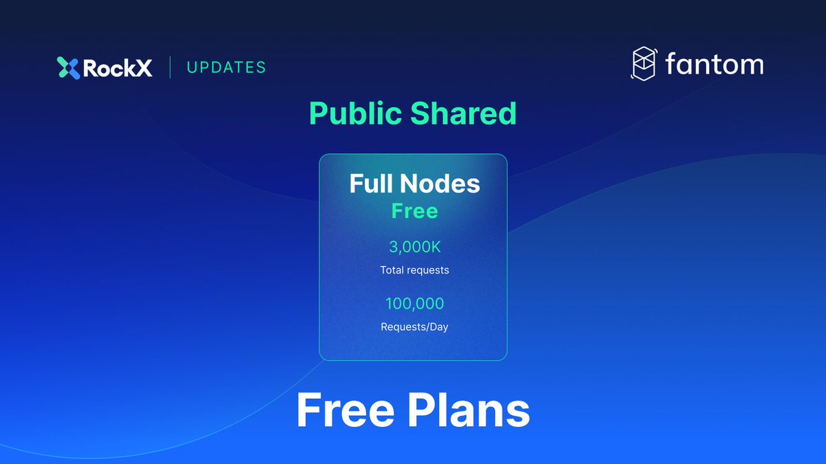 Full nodes are available to #developers building on <a href="/FantomFDN/">Fantom Opera</a>! 
Let us take care of the node while you focus on building and interacting with data on #Fantom.
👉 Try our FREE plan: access.rockx.com/product/fantom…