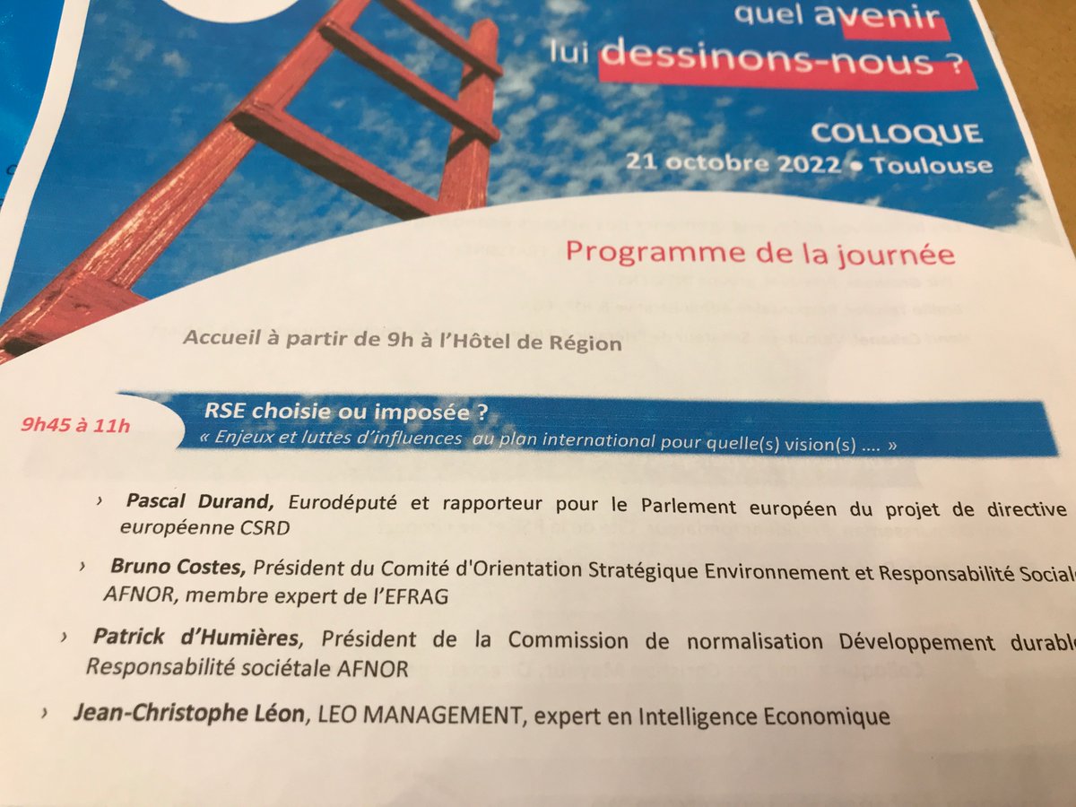 fscopbtpOcc's tweet photo. Ouverture du Colloque International de la RSE à Toulouse. La @fscopbtpSO participe à 3 tables rondes. A plus tard pour la suite #RSE https://t.co/8VOPcswTaI