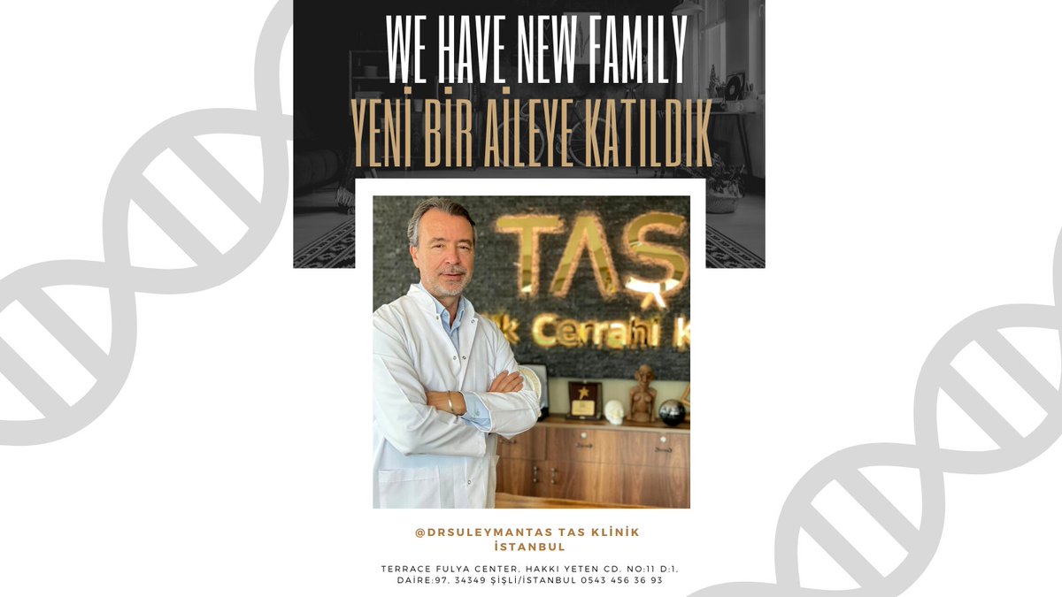 DrTHaliloglu's tweet photo. Yeni Bir Aileye Katıldık - We Have New Family
Taş Klinik İstanbul
https://t.co/CuazkM4niG https://t.co/e6BbmH5MvO