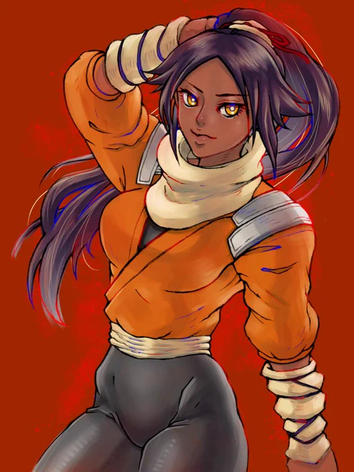 夜一さん褐色肌のキャラは大好物です#四楓院夜一  #BLEACH 