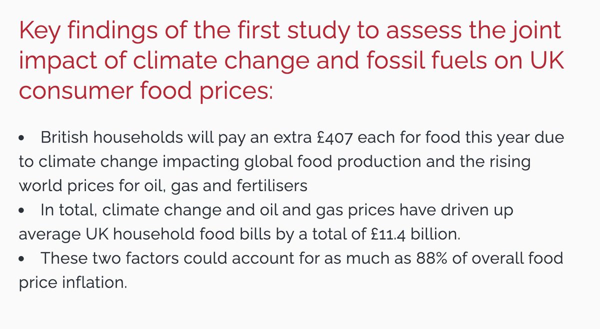 New report: British households will pay an extra £407 each for food this year due to climate change impacting global food production and the rising world prices for oil, gas and fertilisers: eciu.net/analysis/repor…