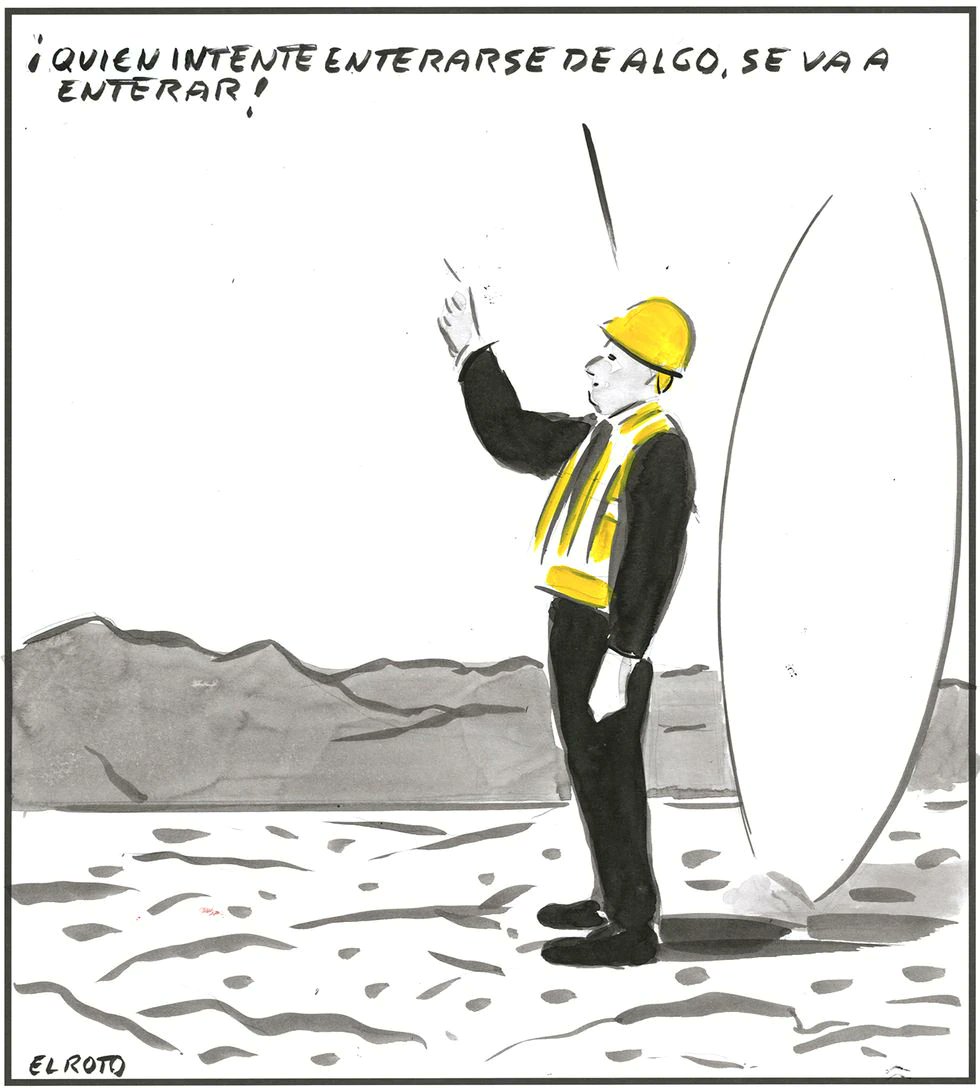 Todo está programado para confundir al espectador. Un huracán de fragmentos audiovisuales llueven sobre él sin piedad. Así termina por no enterarse de nada. Solo tiene q identificarse con algún tertuliano q le guíe por laberinto de la oscuridad mediática. Totalitarismo audiovisua