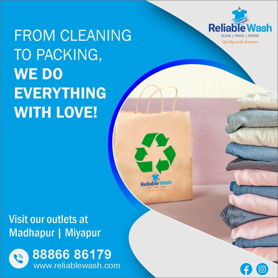 ReliableWash's tweet photo. We pack your stuff with the utmost care and deliver it to you with affection in addition to providing the best laundry and dry cleaning services.
Branches: #Madhapur | #Miyapur
#ReliableWash #Clothes #SteamPress #Washing #AllPurposeCleaner #Laundry #Iron #Hyderabad #DryCleaning https://t.co/6Q7V21stFX