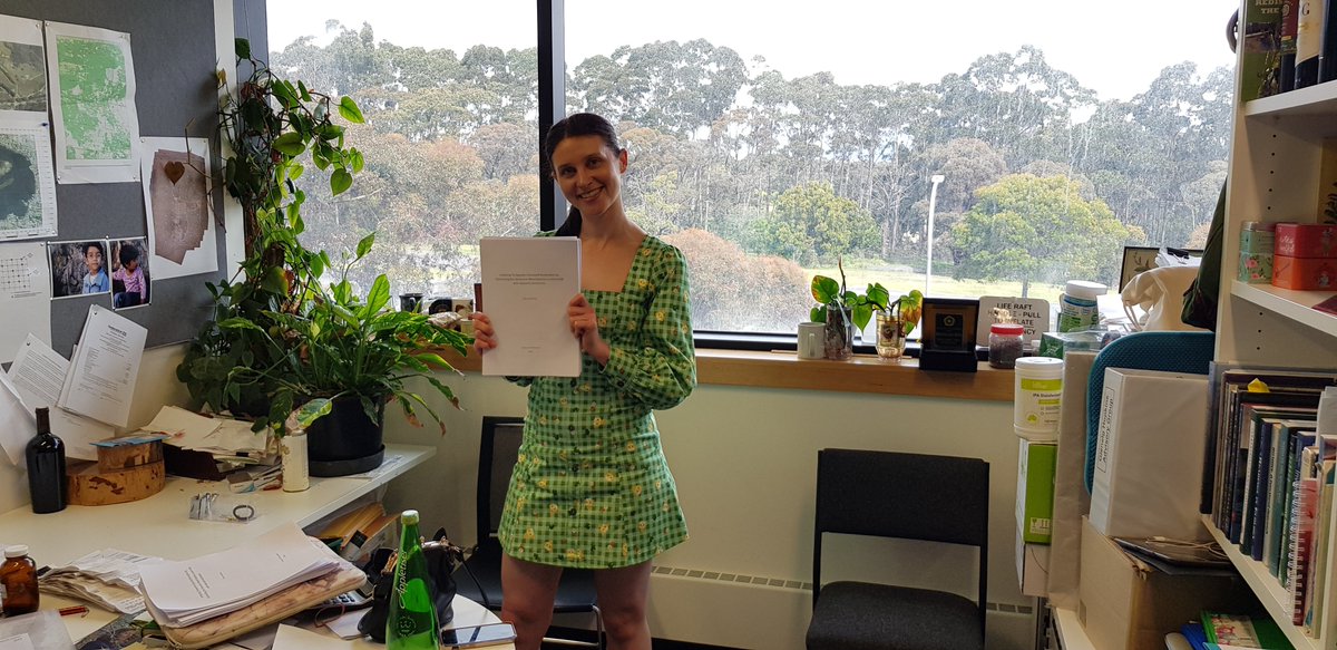 Another PhD student has submitted her PhD. 3 papers  published, another 2 MS have accepted. Two years of COVD and massive field trials. Proud of you Talia. Great outcome and very proud to be part of the FedUni. #FedUni #Serratedtussock #Invasive #weeds #phdlife